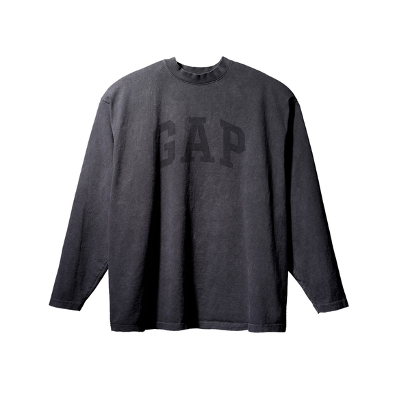 Yeezy x Gap Dove Oversized Longsleeve Tee Washed Black XXL - Picture 1 of 3